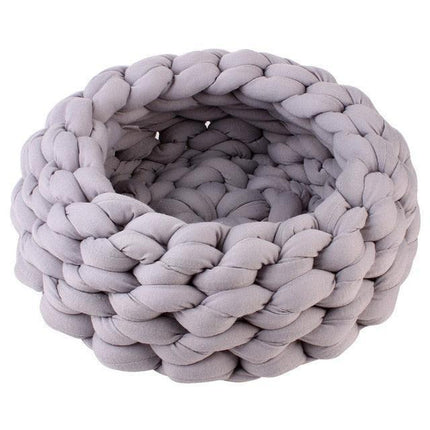 Luxurious Hand-Woven Wool Pet Bed for Supreme Comfort and Elegance