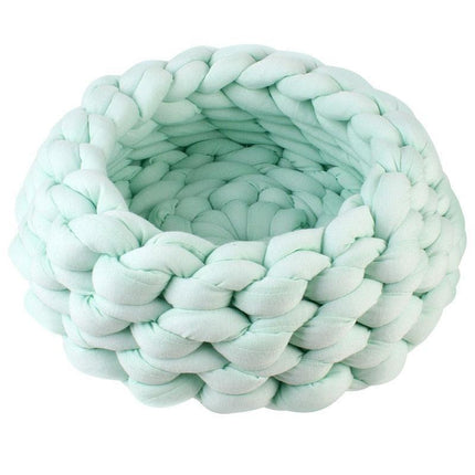 Luxurious Hand-Woven Wool Pet Bed for Supreme Comfort and Elegance