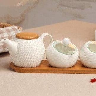 Chic Ceramic Spice Jar Collection: Elegant Kitchen Seasoning Organizer