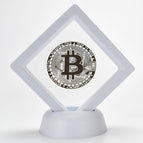 silver bitcoin white