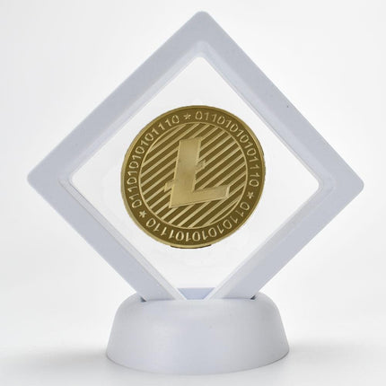 Elegant Cryptocurrency Showcase Coin - Luxurious Gold/Silver/Pink Finish, 2.5mm Thickness, 40mm Diameter