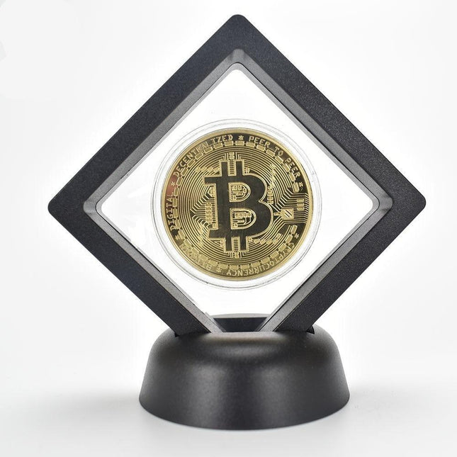 Elegant Cryptocurrency Showcase Coin - Luxurious Gold/Silver/Pink Finish, 2.5mm Thickness, 40mm Diameter