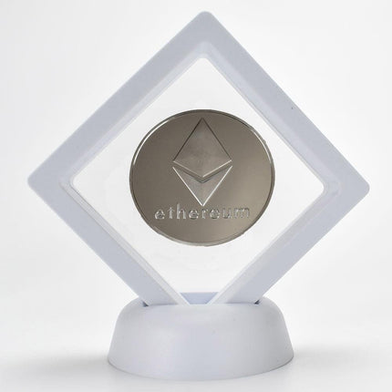 Elegant Cryptocurrency Showcase Coin - Luxurious Gold/Silver/Pink Finish, 2.5mm Thickness, 40mm Diameter