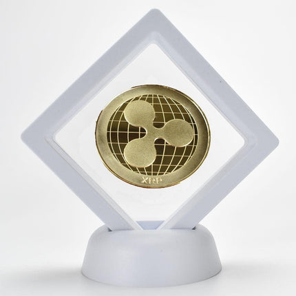 Elegant Cryptocurrency Showcase Coin - Luxurious Gold/Silver/Pink Finish, 2.5mm Thickness, 40mm Diameter
