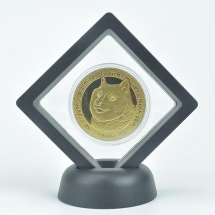 Elegant Cryptocurrency Showcase Coin - Luxurious Gold/Silver/Pink Finish, 2.5mm Thickness, 40mm Diameter