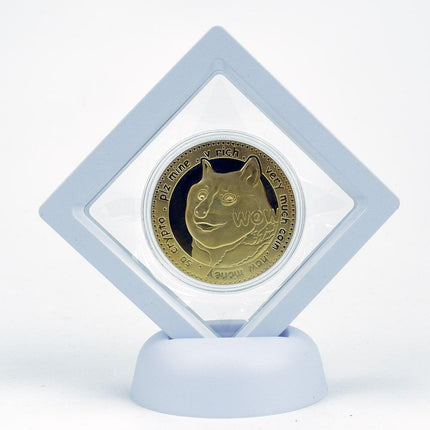 Elegant Cryptocurrency Showcase Coin - Luxurious Gold/Silver/Pink Finish, 2.5mm Thickness, 40mm Diameter