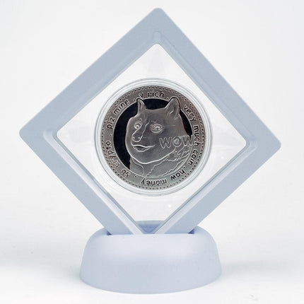Elegant Cryptocurrency Showcase Coin - Luxurious Gold/Silver/Pink Finish, 2.5mm Thickness, 40mm Diameter