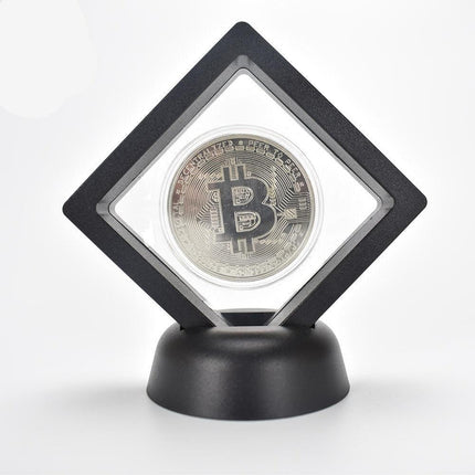 Elegant Cryptocurrency Showcase Coin - Luxurious Gold/Silver/Pink Finish, 2.5mm Thickness, 40mm Diameter