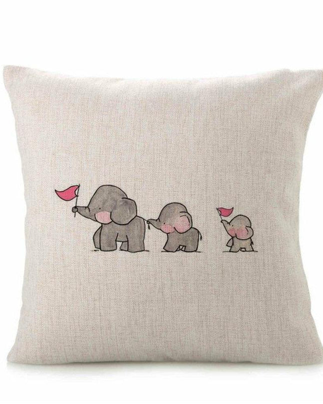 Wildlife Wonders Flax Cushion Cover Set - Enliven Your Space with Charming Animal Prints