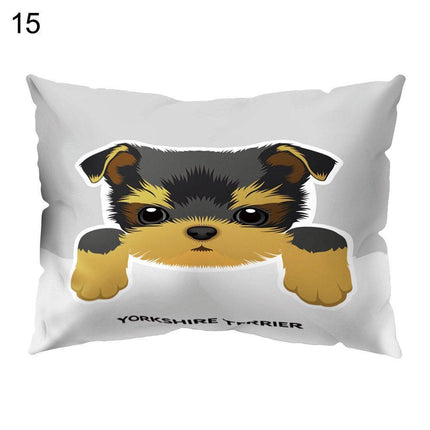 Whimsical Cartoon Dog Cushion Cover for Cheerful Home Styling