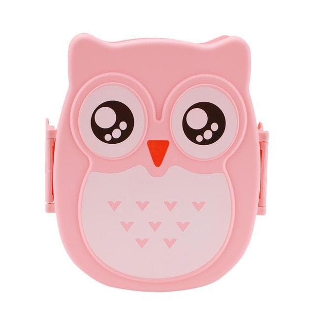 Whimsical Owl Cartoon Design Eco-Friendly Lunch Box for On-the-Go Meals