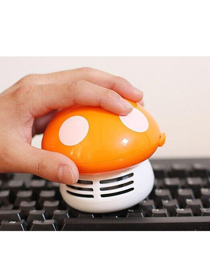 Charming Mushroom Shaped Mini Dust Vacuum - Adorable and Portable Cleaning Companion for Home, Office, and Vehicle
