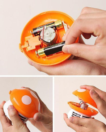 Charming Mushroom Shaped Mini Dust Vacuum - Adorable and Portable Cleaning Companion for Home, Office, and Vehicle