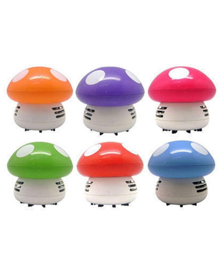 Charming Mushroom Shaped Mini Dust Vacuum - Adorable and Portable Cleaning Companion for Home, Office, and Vehicle