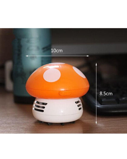 Charming Mushroom Shaped Mini Dust Vacuum - Adorable and Portable Cleaning Companion for Home, Office, and Vehicle
