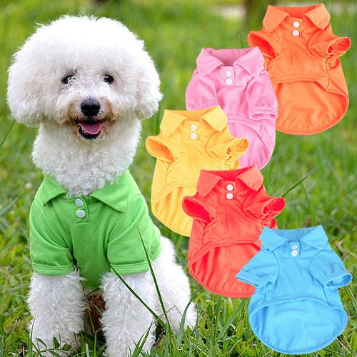 Stylish Candy-Colored Pet Polo Shirt