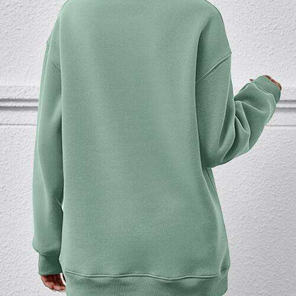 Cozy Oversized Polyester Round Neck Sweatshirt for Ultimate Comfort