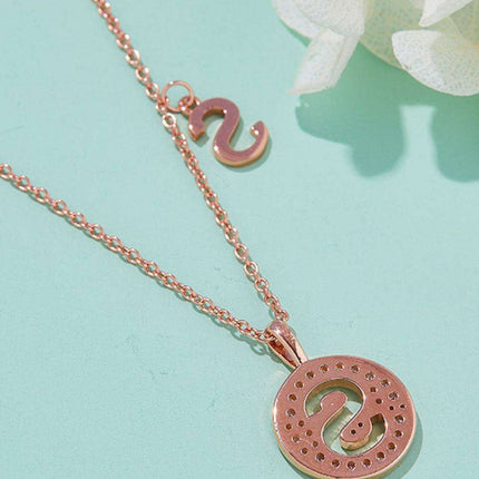 Stunning Rose Gold-Plated Necklace with Lab-Created Diamond - A Modern Elegance