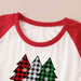 Festive Graphic Top and Striped Pants Set for Christmas Cheer