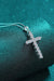 Sterling Silver Cross Necklace with Lab Grown Diamond & Rhodium Finish - An Elegant Symbol of Grace