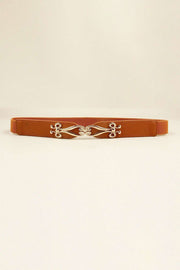 Elegant Versatile Elastic Belt with Stylish Alloy Buckle for Fashion-Forward Looks