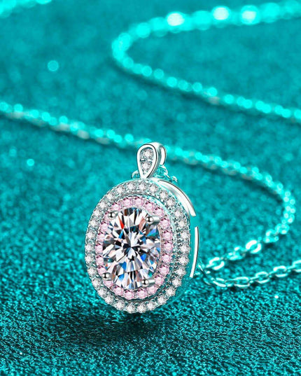 Sophisticated 925 Sterling Silver Lab-Diamond Necklace with Sparkling Zircon Accents