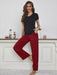 Cozy Plaid Lounge Set with V-Neck Top and Gingham Pants - Comfortable Plaid Loungewear Ensemble