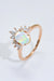 Opal and Rose Gold Plated Ring with Australian Gemstone - Luxurious Sterling Silver Jewelry