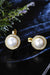 Elegant Moissanite Pearl Platinum-Plated Silver Earrings