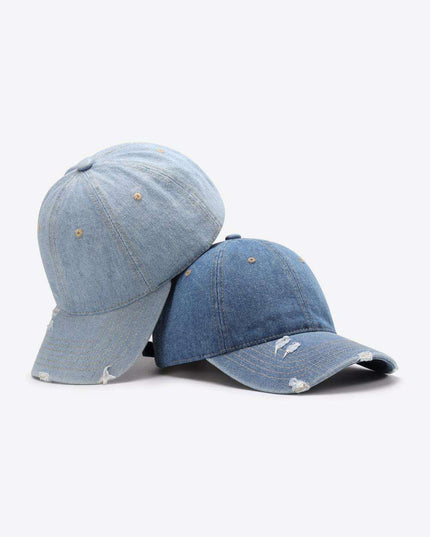 Vintage-Inspired Distressed Cotton Cap with Customizable Fit for Effortless Style