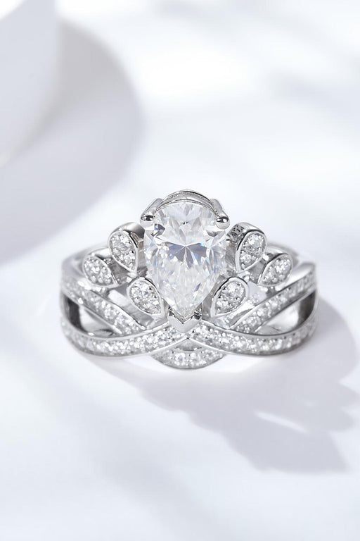 Crown Majesty Lab-Diamond Sterling Silver Ring - 1.5 Carat