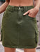 Chic Denim Mini Skirt with Handy Pockets