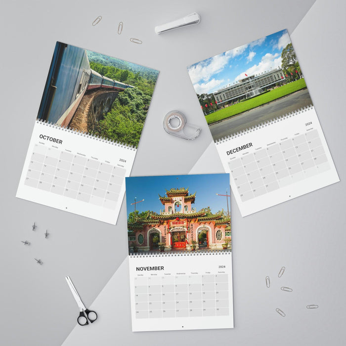 Maison d'Elite Vietnam 2024 Calendar-Calendar-Printify-10.8" x 8.4"-Semi Glossy-Très Elite