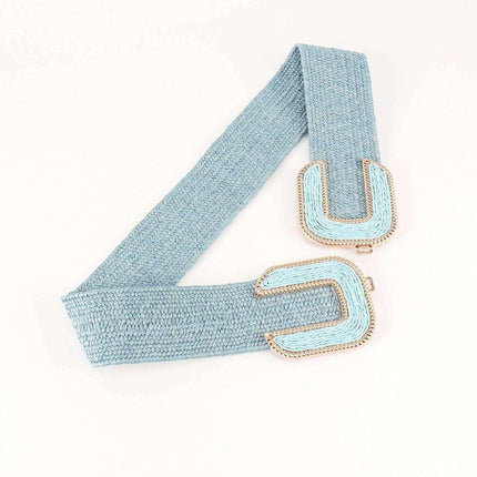 Chic Braided Waist Belt with Textured Design