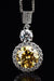 Luxurious 6 Carat Moissanite Pendant Necklace with Certificate and Warranty