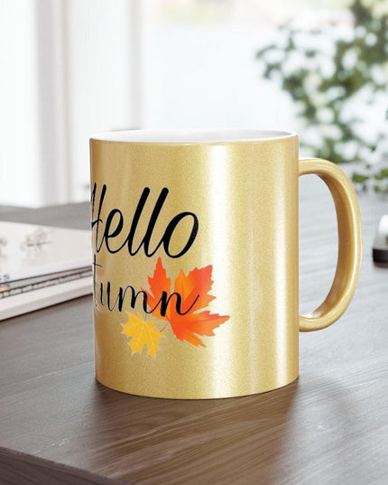 Elegant Metallic Ceramic Mug in Stunning Gold or Silver