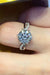 Sleek Smokey Gray 2 Carat Moissanite Sterling Silver Ring with Zircon Accents