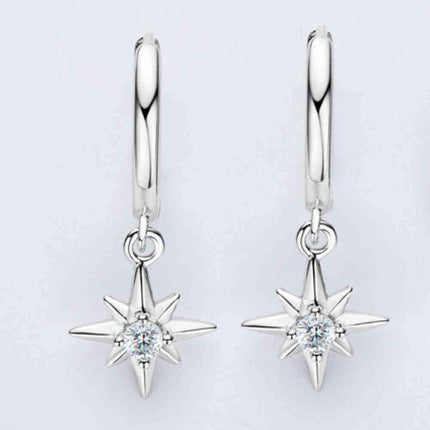 Starlit Elegance Moissanite Drop Earrings
