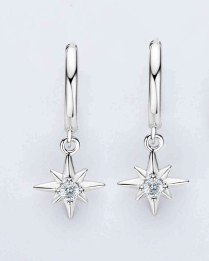 Starlit Elegance Moissanite Drop Earrings