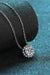 3 Carat Lab-Diamond Sterling Silver Necklace - Elegant Jewelry Piece with Rhodium Finish