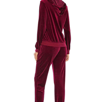 Ribbed Textured Hoodie and Jogger Set