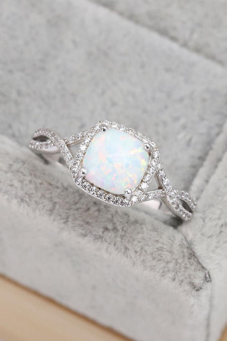 Opal Crisscross Ring adorned with Opulence