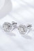 Exquisite Sterling Silver Moissanite Earrings with Zircon Accents - Platinum Plated Brilliance