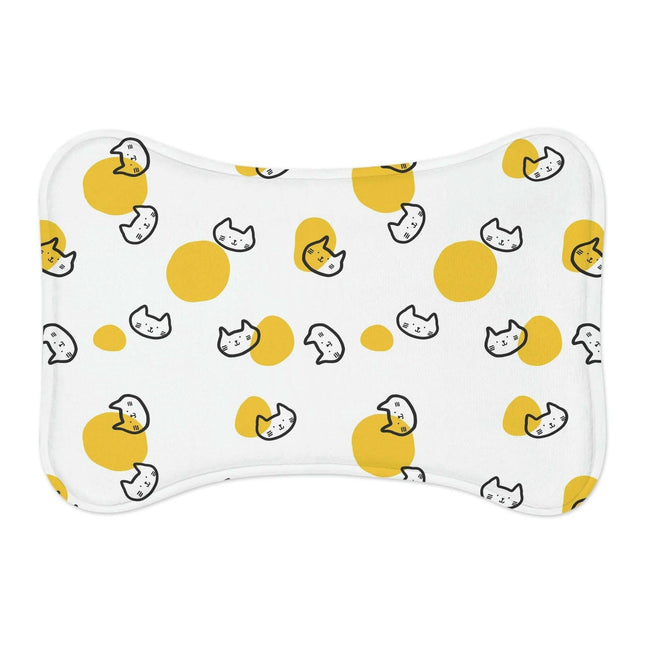 Customizable Fun Pet Feeding Mats - Vibrant Bone and Fish Patterns for Tidy Mealtimes
