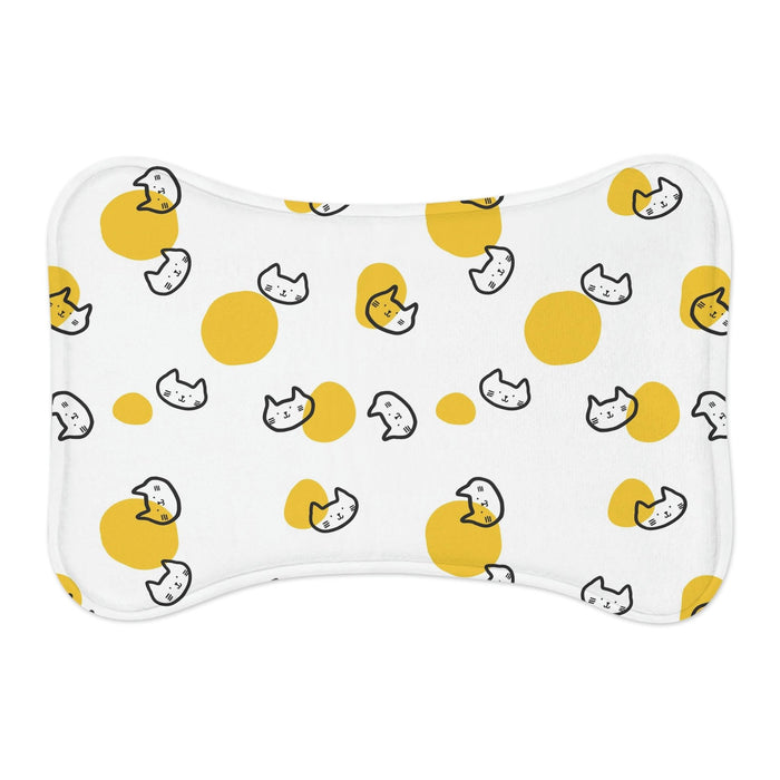 Customizable Pet Food Mats with Bone and Fish Designs - Perfect for Neat Meal Times
