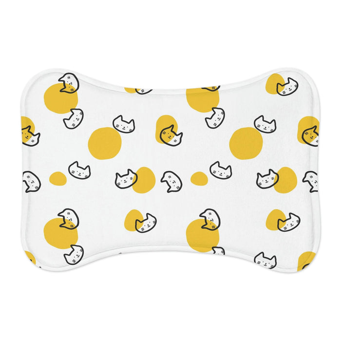 Customizable Fun Pet Feeding Mats - Vibrant Bone and Fish Patterns for Tidy Mealtimes