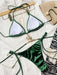 Sparkling Rhinestone Halter Neck Bikini Set