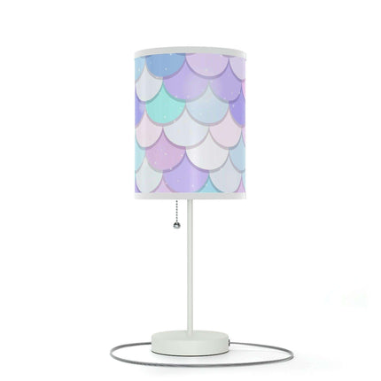 Elegant Customizable Mermaid Steel Base Table Lamp with Unique Printed Shade
