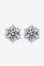 4 Carat Moissanite Sterling Silver Stud Earrings with Platinum Plating - Elegant Radiance