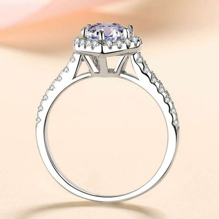Heartfelt Elegance: Lab-Diamond Heart Ring with Zircon Highlights
